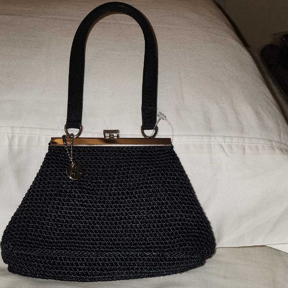 The Sak Black Textured Clutch